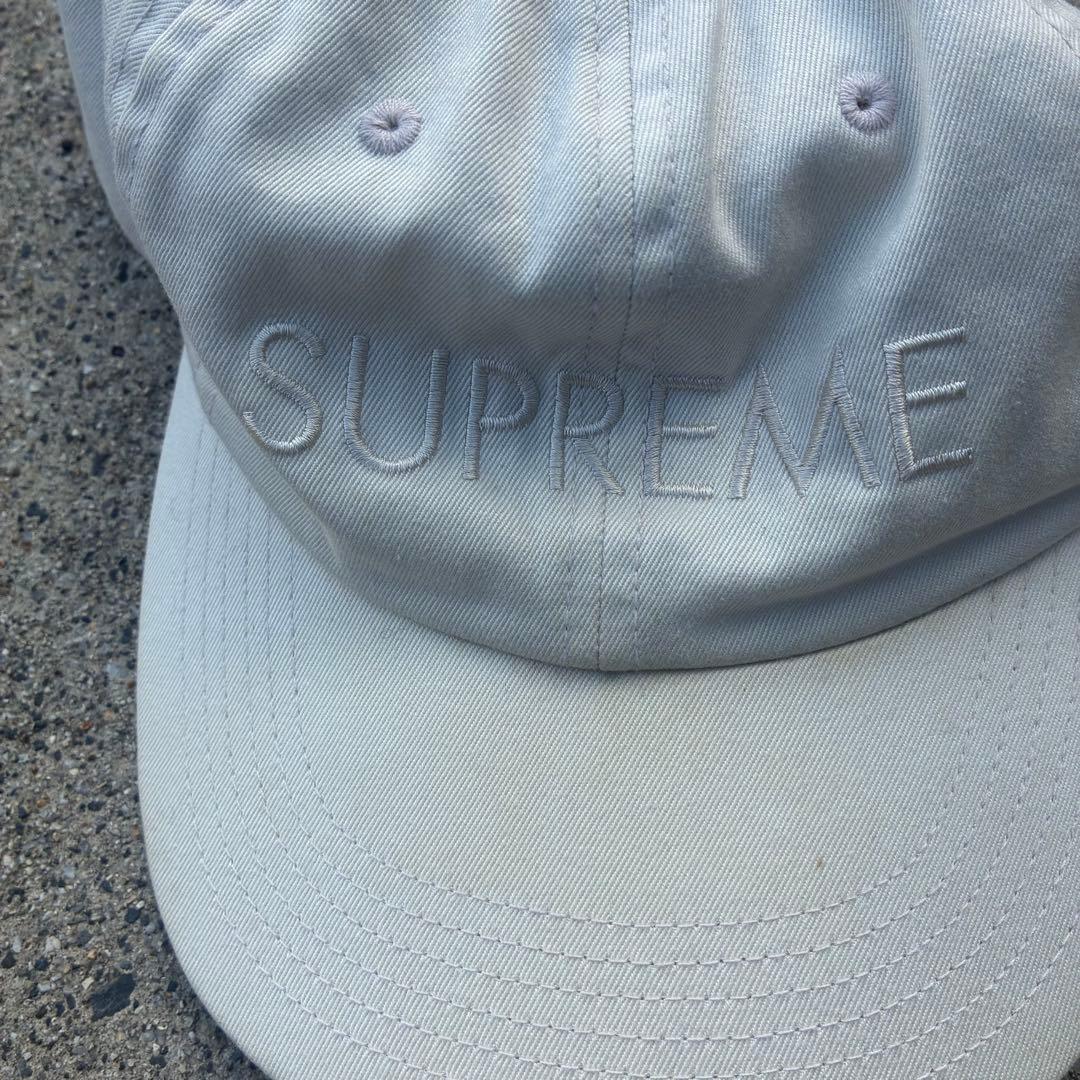 SUPREME ホワイト　ベージュ　コットン　キャップMade in USA