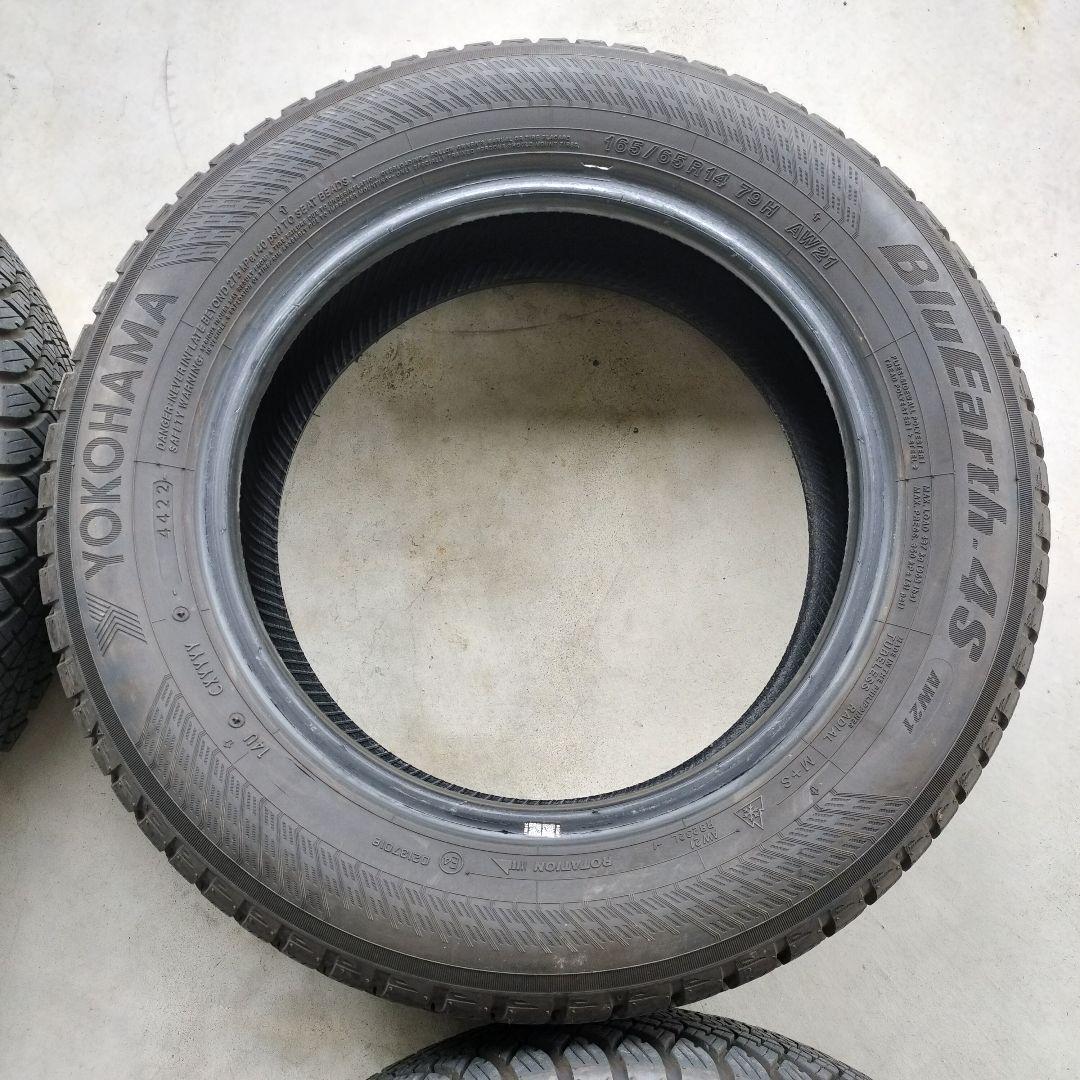 165/65R14 オールシーズン　ヨコハマ　ブルーアース4S 2022年製