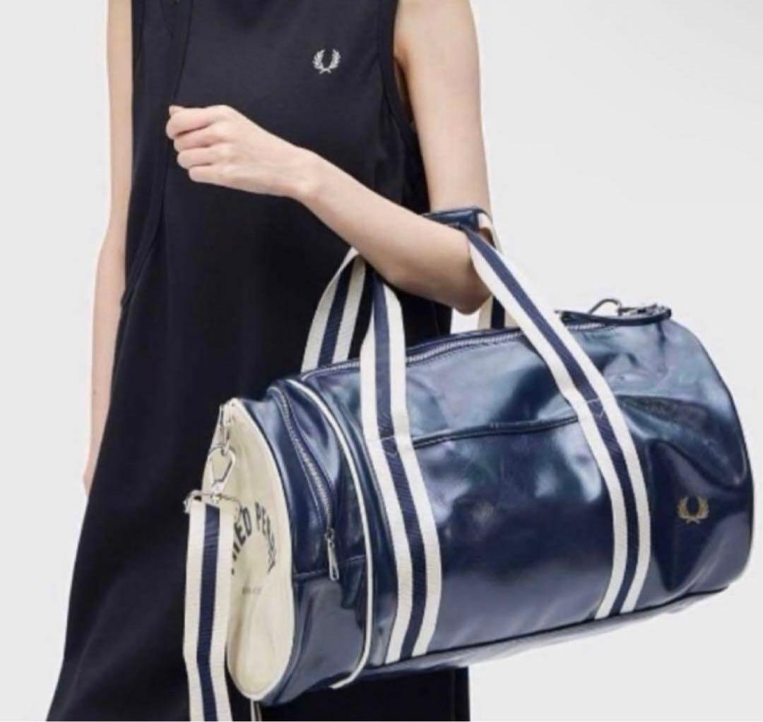FRED PERRY フレッドペリー ボストンバッグ ドラムバッグ ブラック