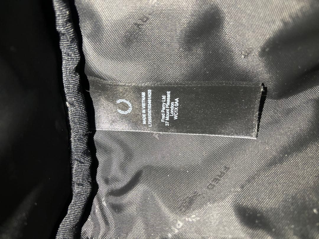 FRED PERRY フレッドペリー ボストンバッグ ドラムバッグ ブラック