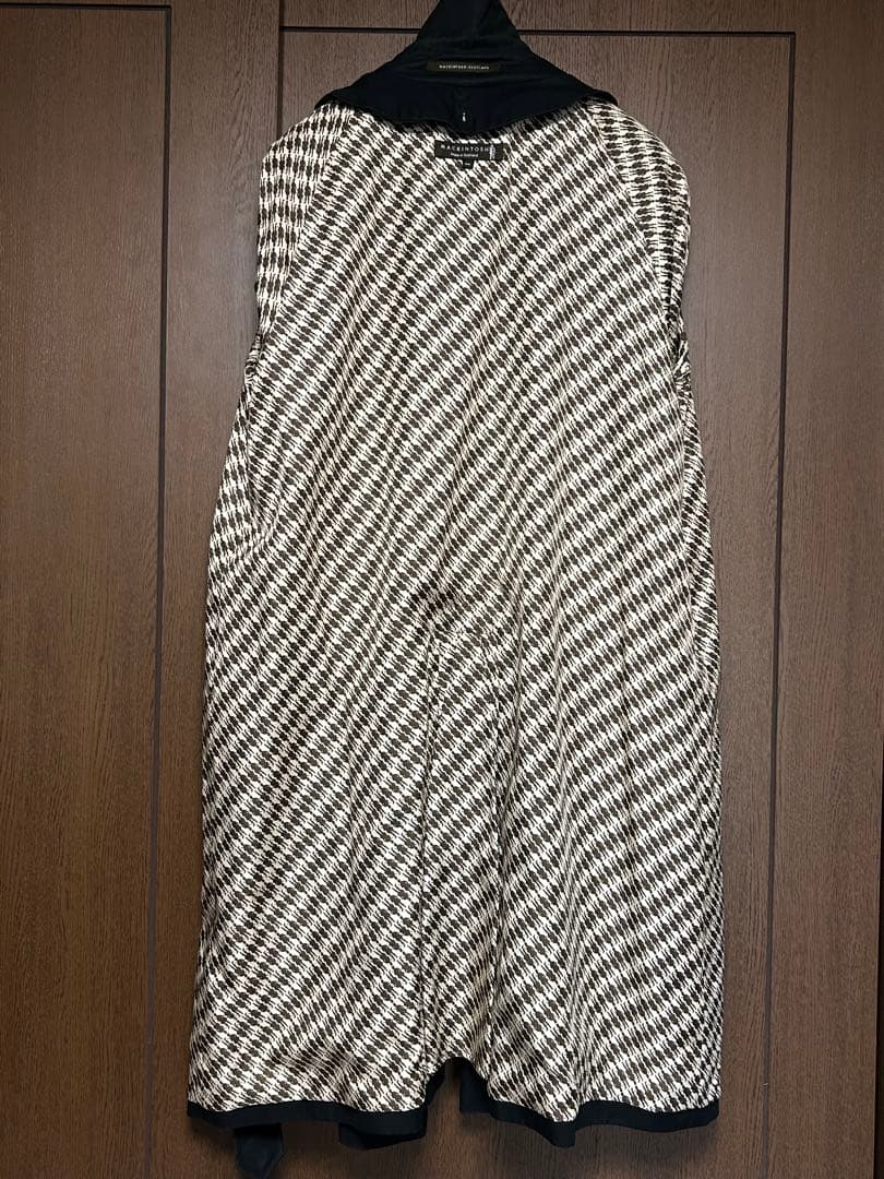 【銘品】マッキントッシュ トレンチコート ベルト＆ライナー付 44 黒ブラック