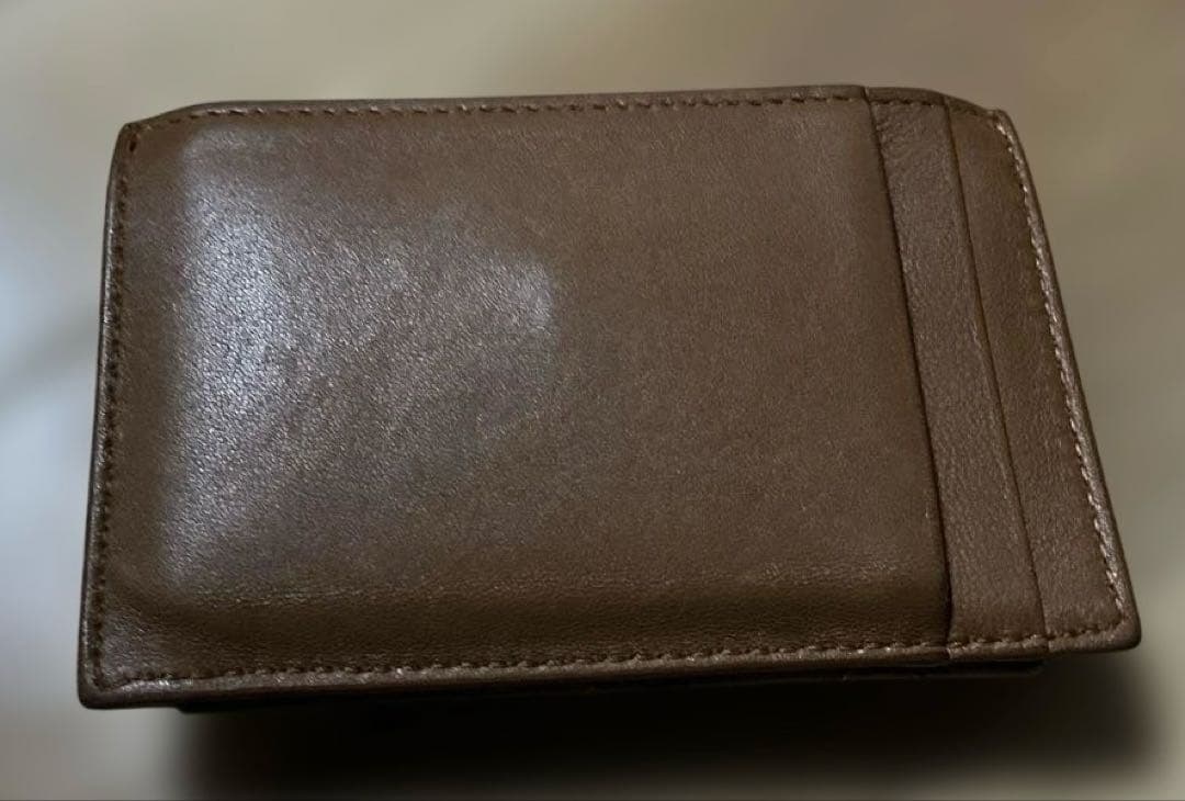 YSL ブラウンレザー キルティング ケース