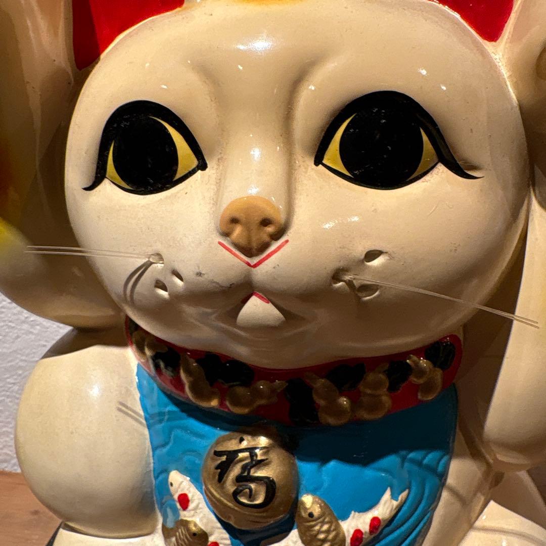 昭和レトロ　大きな億万両　招き猫　横25㎝　縦35㎝（右手の上まで）