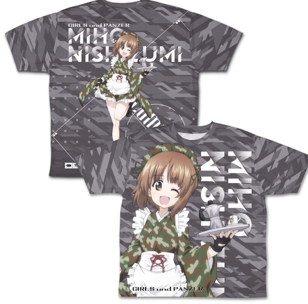 西住みほ 両面フルグラフィックTシャツ ミリタリーメイド　ガールズ＆パンツァー