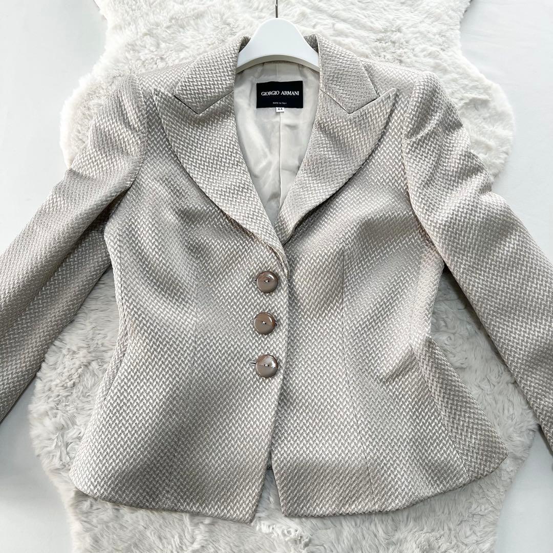 ジョルジオアルマーニ*ARMANI　テーラードジャケット　シルク混　イタリア製