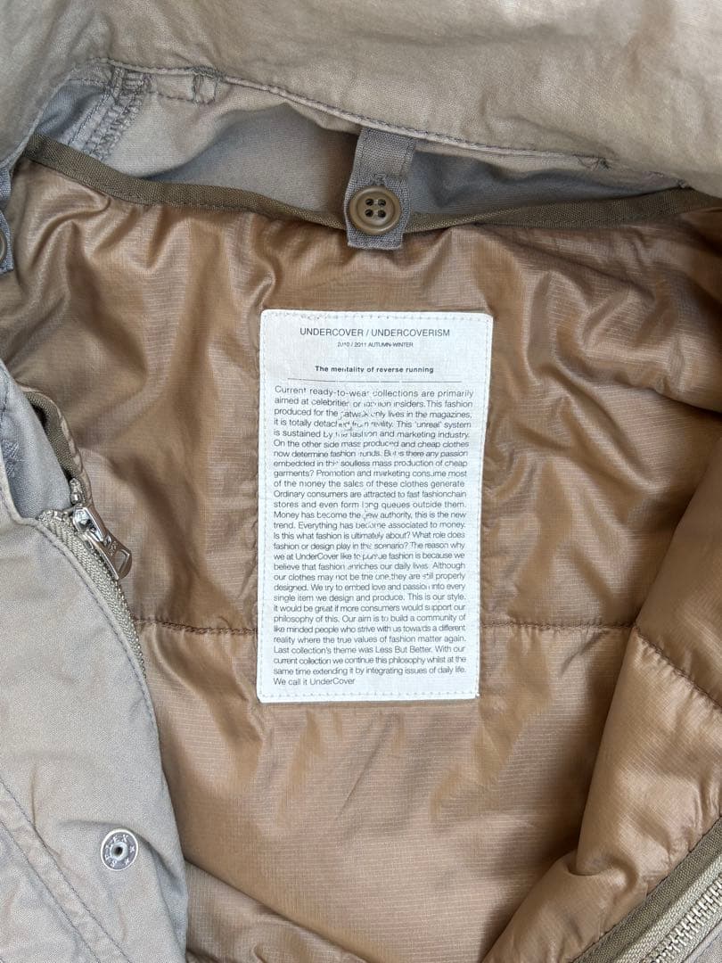 undercover 10AW モッズコート ライナー付き グレー size3