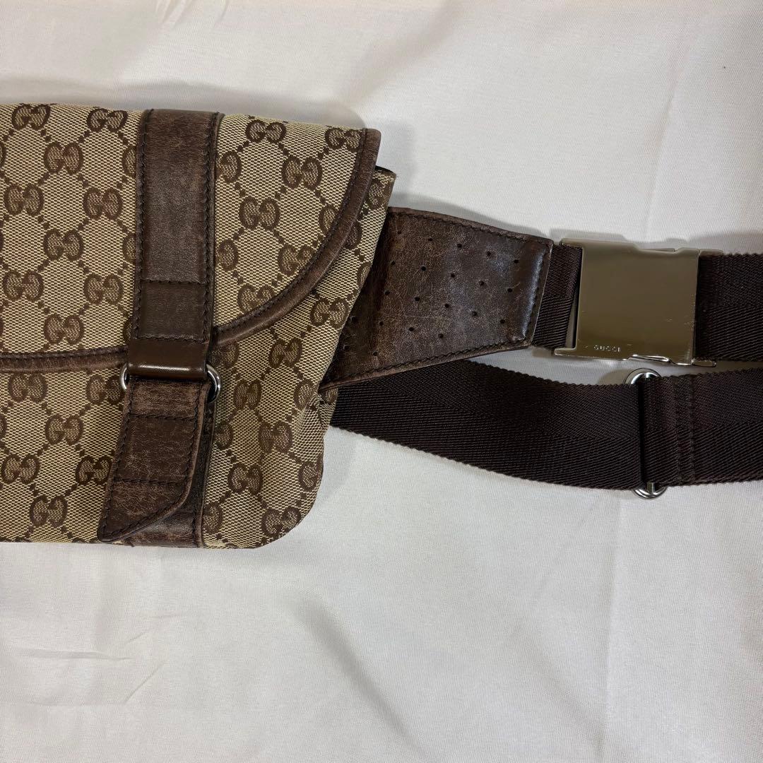 【即日発送】GUCCI グッチ GG キャンバス ボディバッグ ウエストバッグ
