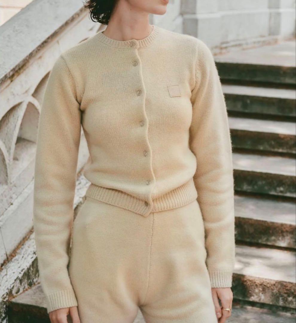 eaphi WOOL KNIT LOGO CARDIGAN カーディガン ニット