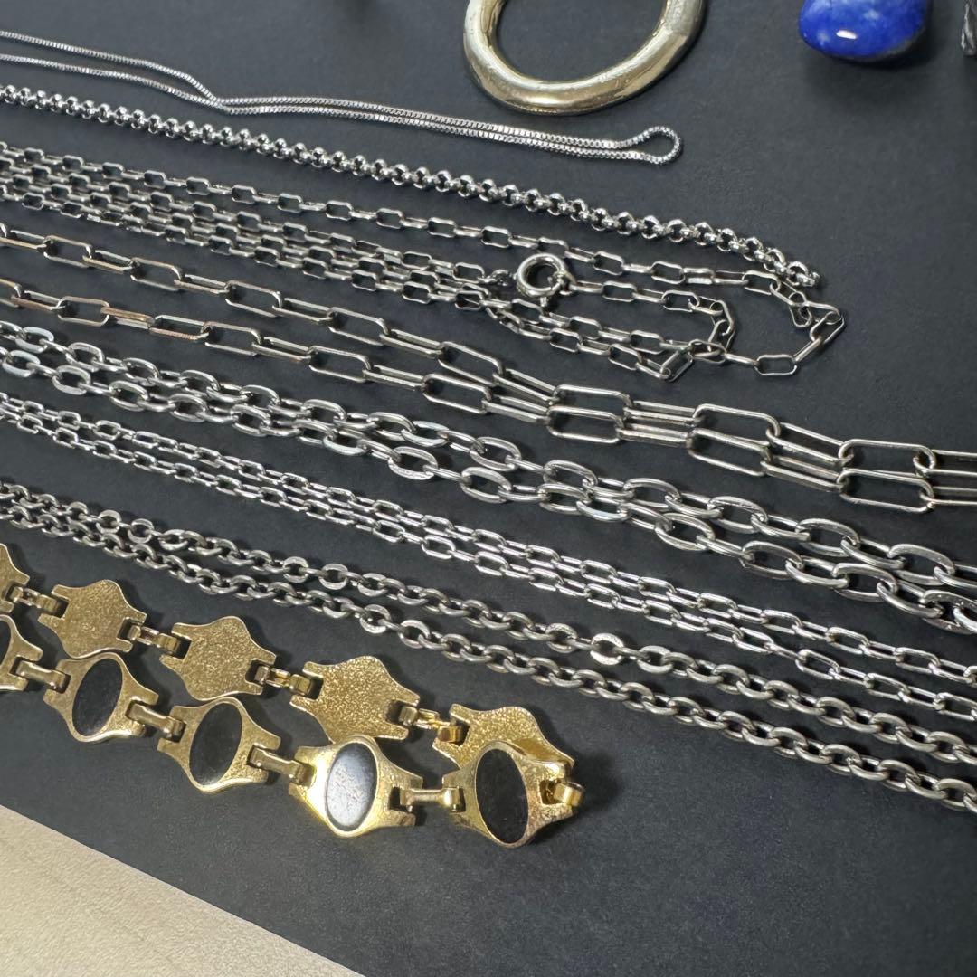 も*ろ様 【32点まとめ売り】シルバー925 ネックレス リング ブレスレット
