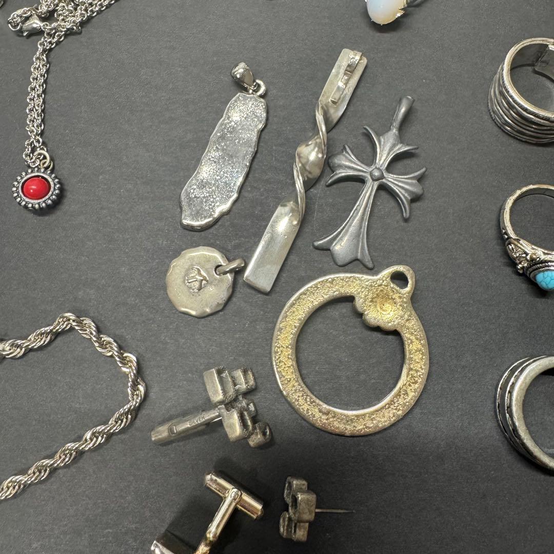 も*ろ様 【32点まとめ売り】シルバー925 ネックレス リング ブレスレット