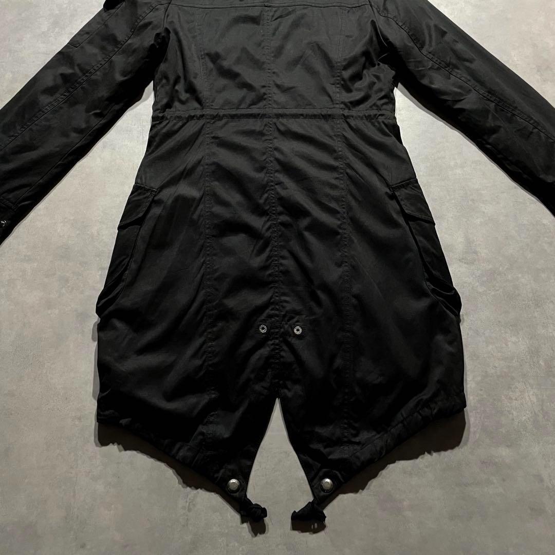 ジャケット・アウター 00s black military fur coat y2k vkei m65