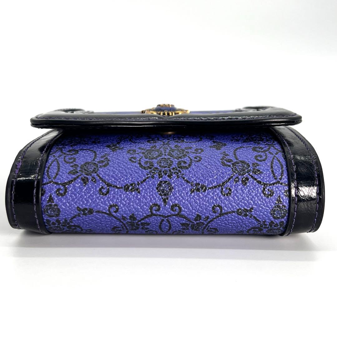 【美品】ANNA SUI アナスイ 財布　がま口　二つ折り　レディース 総柄