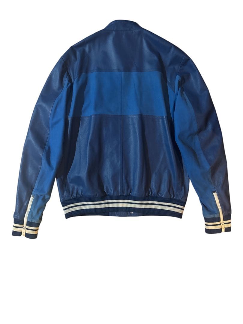 DIESE 羊革　ラムレザー　ジャケット　ブルゾン　ブルー　青　Lサイズ