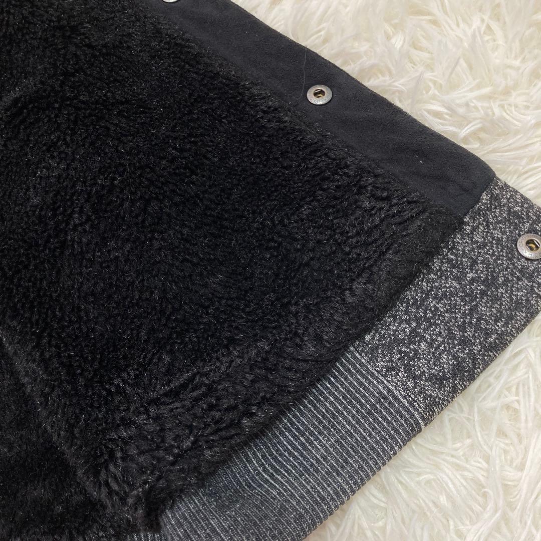 ARMANI EXCHANGE ボアニットベスト ブラック L 重ね着