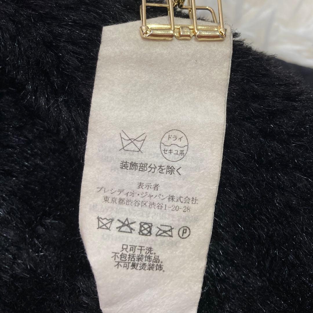 ARMANI EXCHANGE ボアニットベスト ブラック L 重ね着