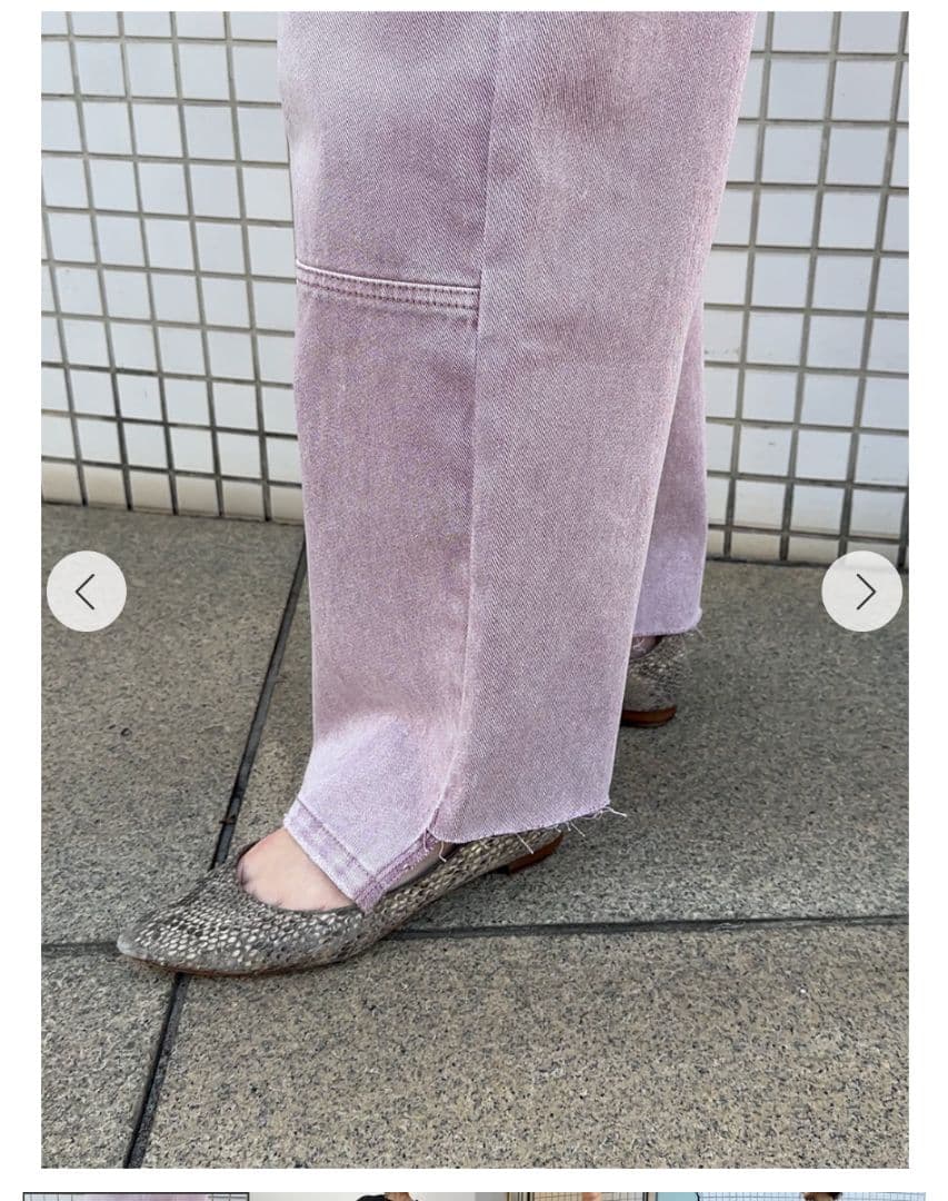 PERSON & PEOPLE YENNピンク ワイドデニムパンツ 36サイズ