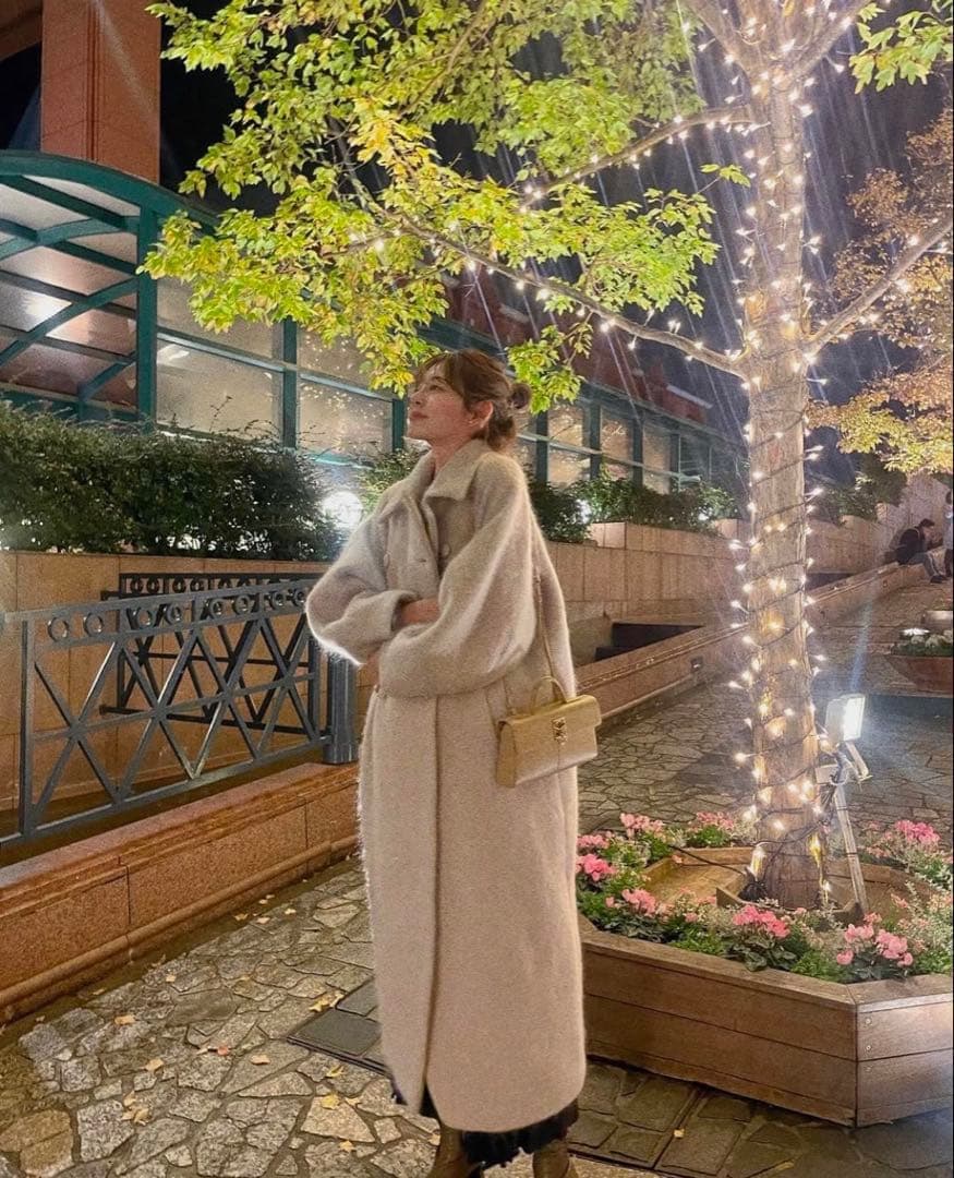 ジャケット・アウター Ameri DEFORMATION COLLAR SHAGGY COAT