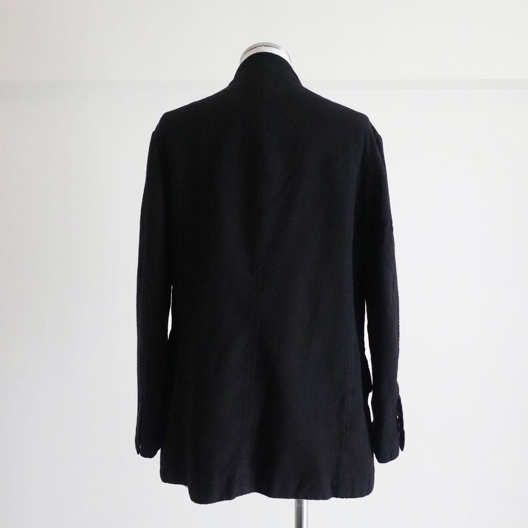 94AW Y’s for men ブラックウール　スタンドカラージャケット　2