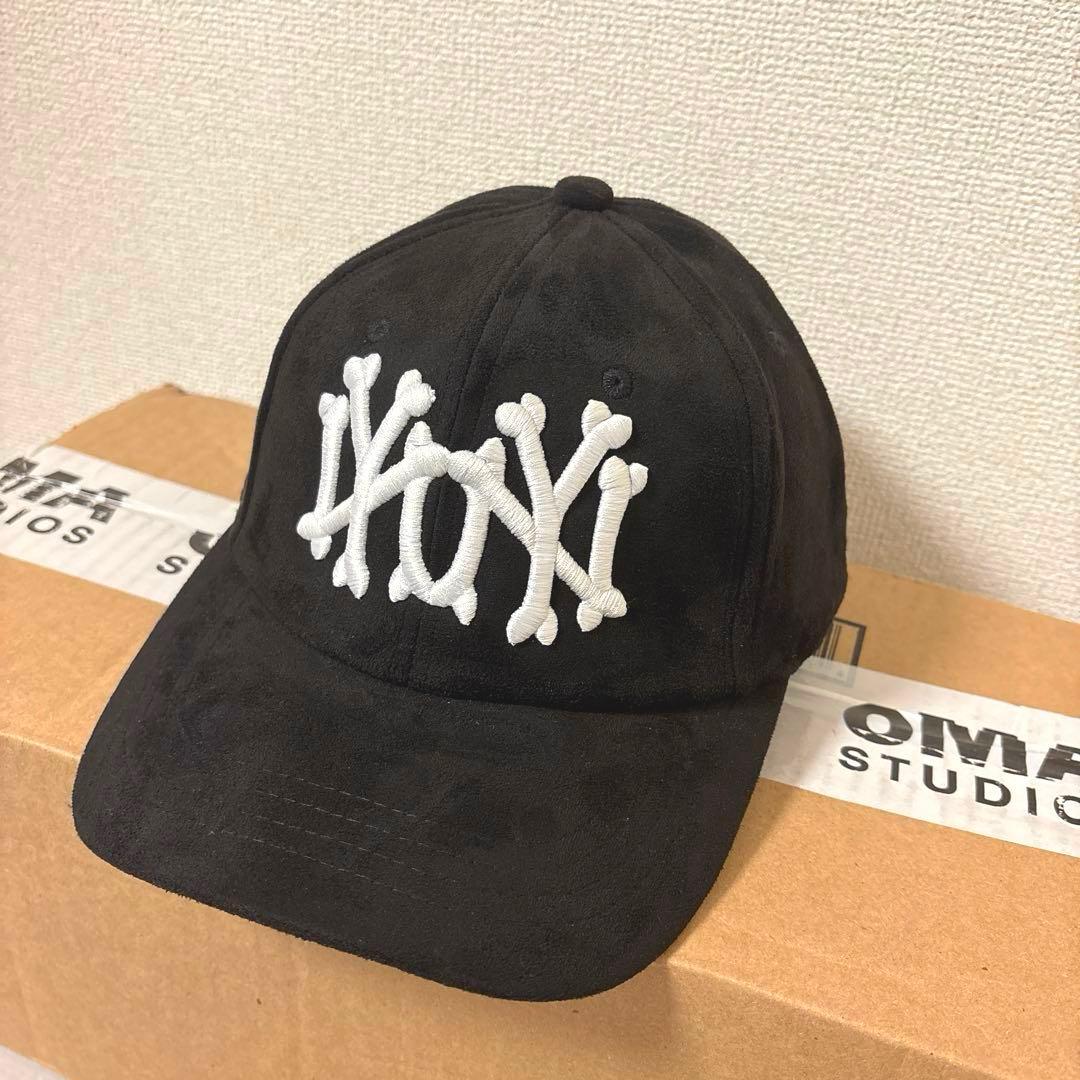 帽子 oMA NY NY BONES SUEDE HAT BLACK
