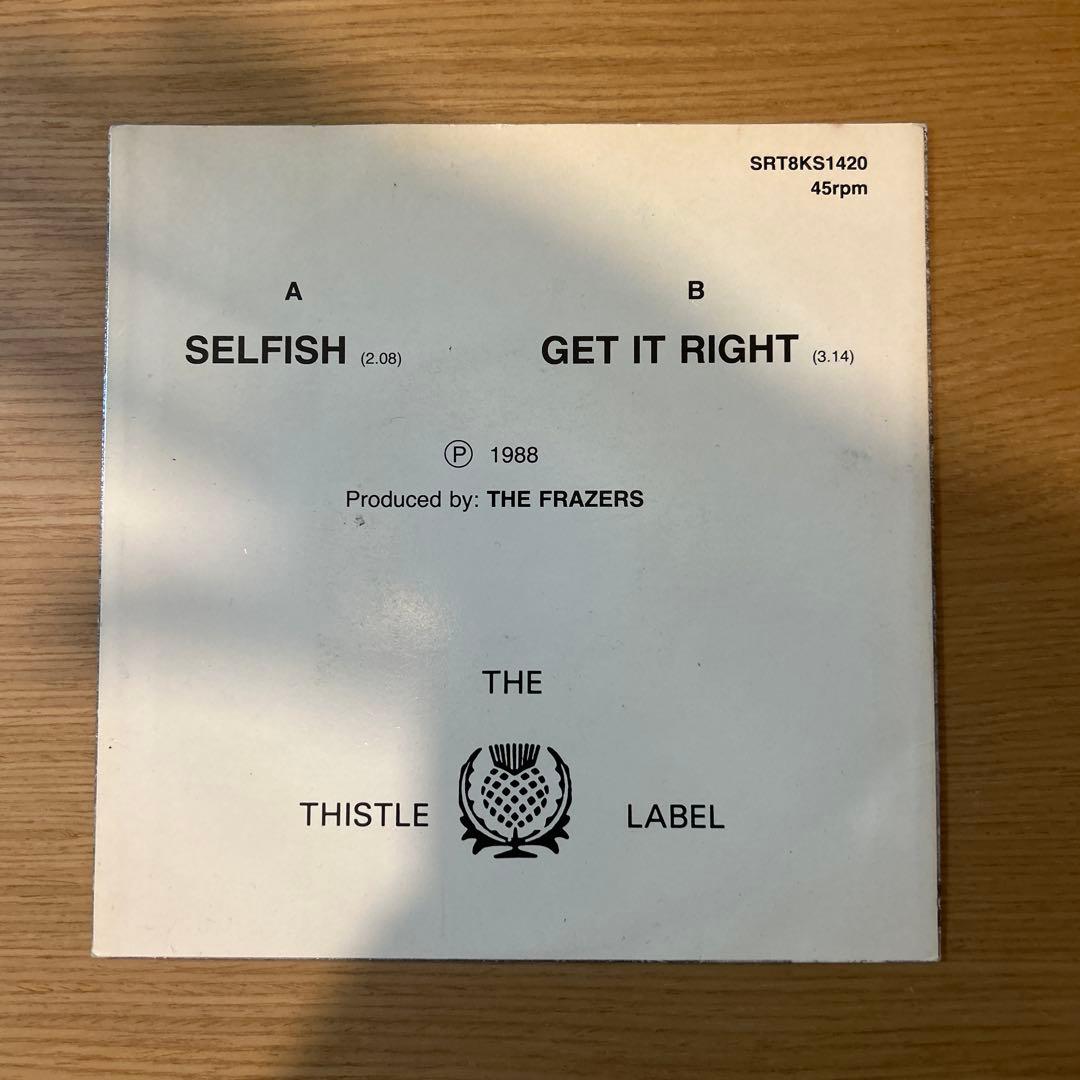 The Frazers - Selfish 7インチ