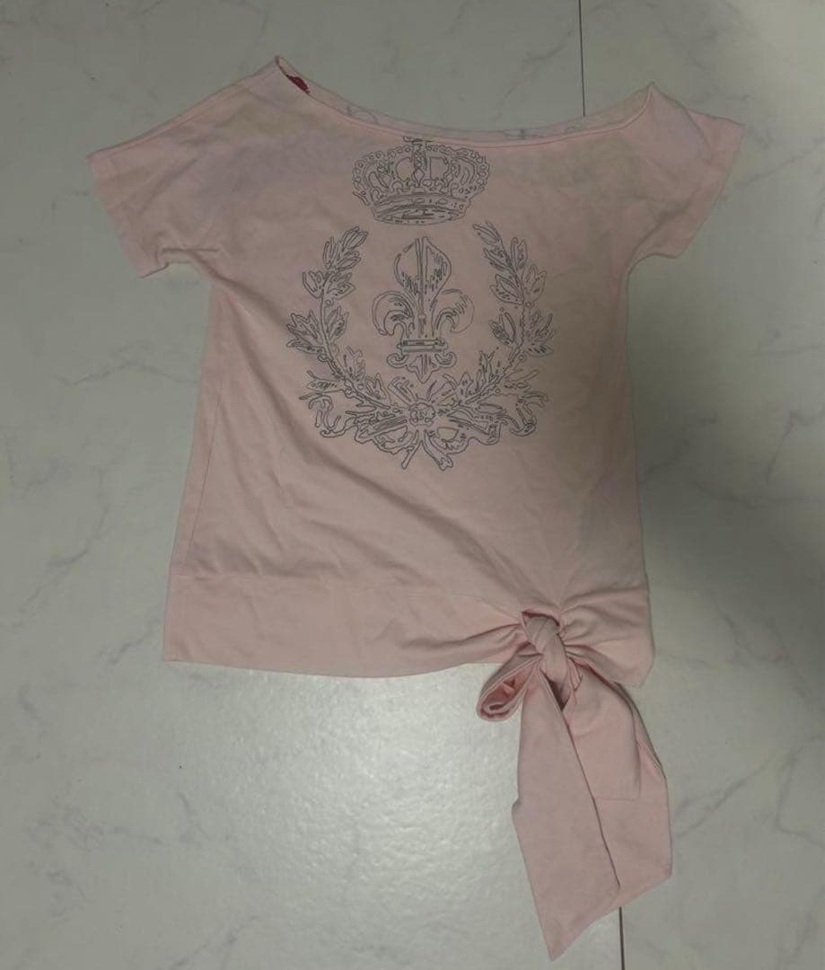 SCULPTOR(スカルプター) オフショルダーペールピンクTシャツ