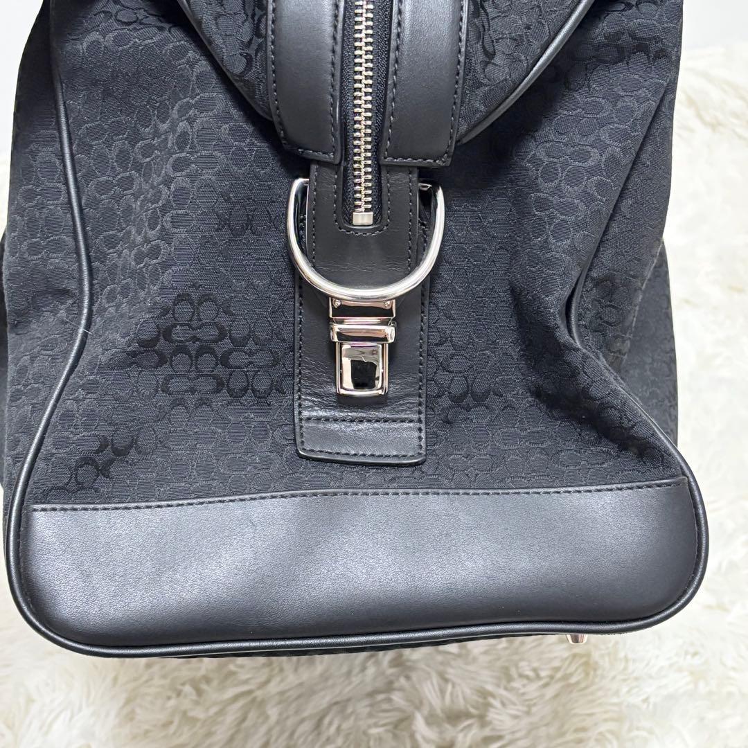 【極美品】COACH ボストンバッグ 大容量 キャンバス レザー