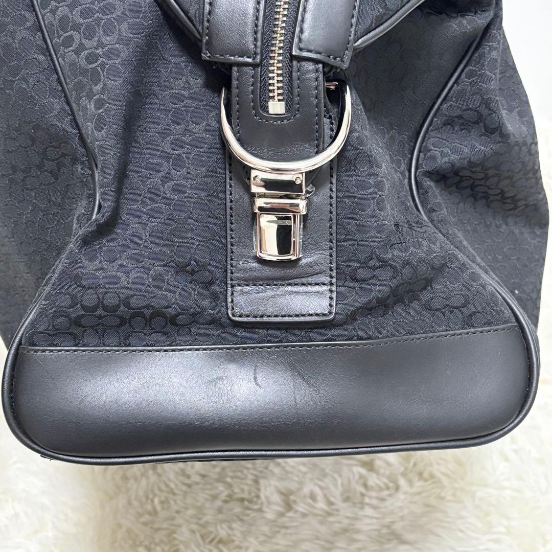 【極美品】COACH ボストンバッグ 大容量 キャンバス レザー