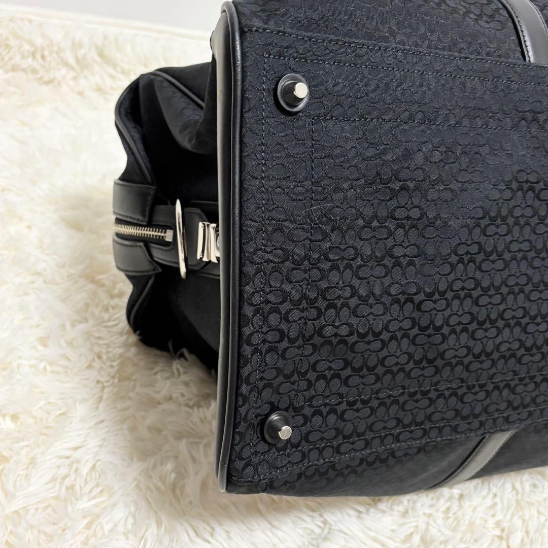 【極美品】COACH ボストンバッグ 大容量 キャンバス レザー