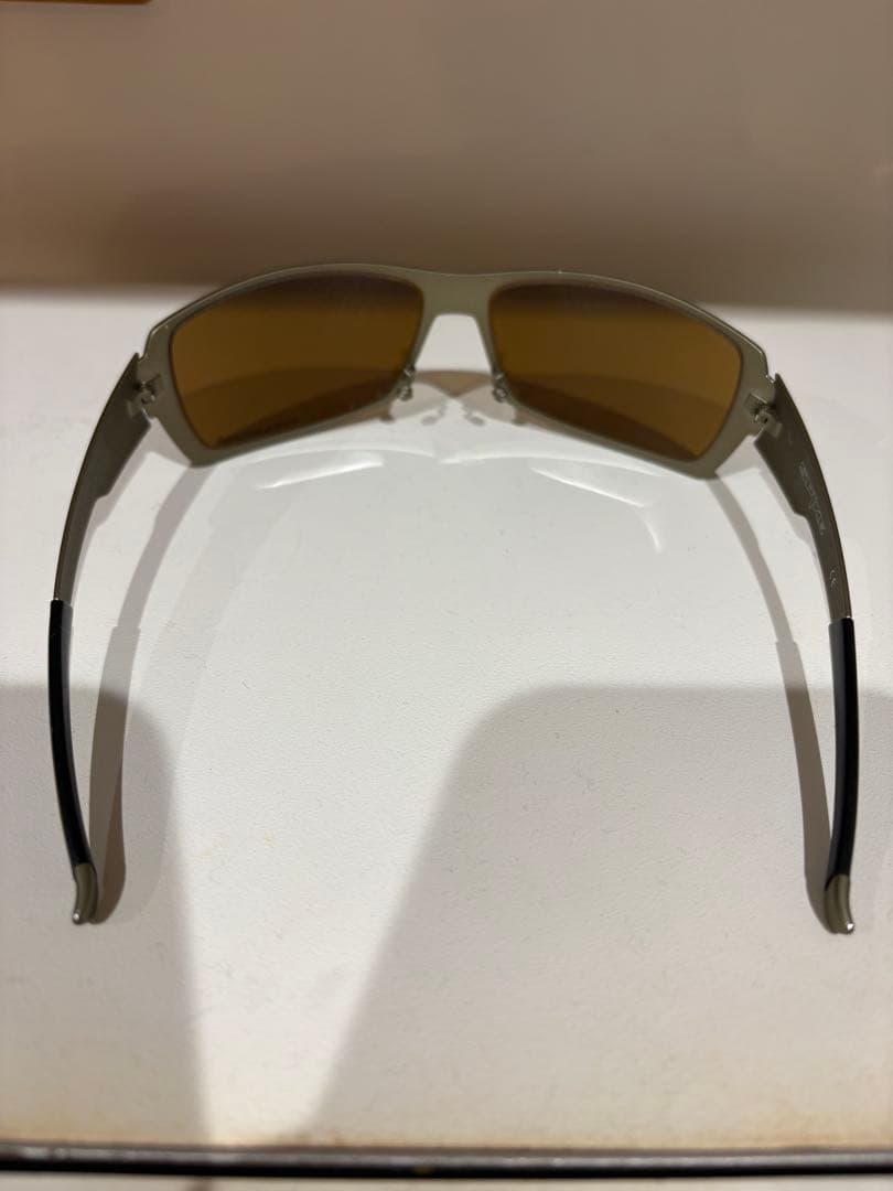 Oakley スポーツサングラス シルバー/ブラウン スパイク90年代美品
