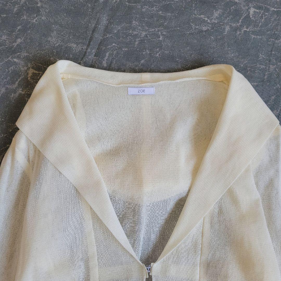【新品】zoe sunshade hoodie / white カーディガン