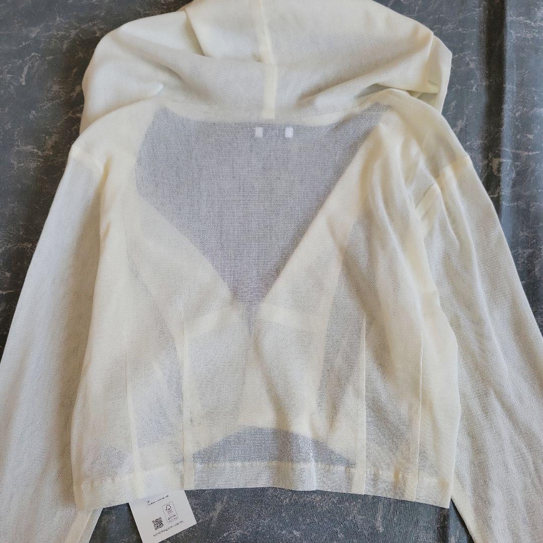 【新品】zoe sunshade hoodie / white カーディガン