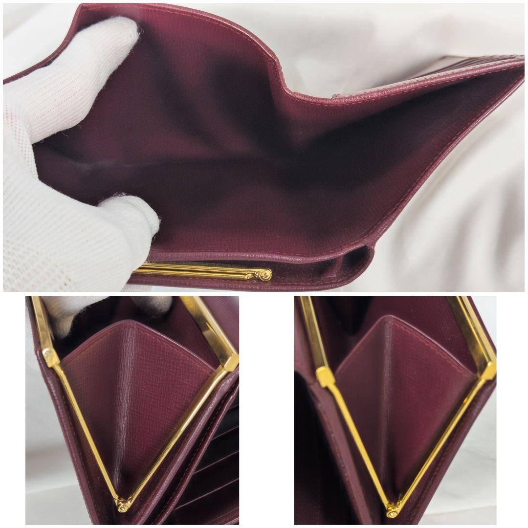 【未使用級】 カルティエ　三つ折り財布 がま口 コンパクトウォレット