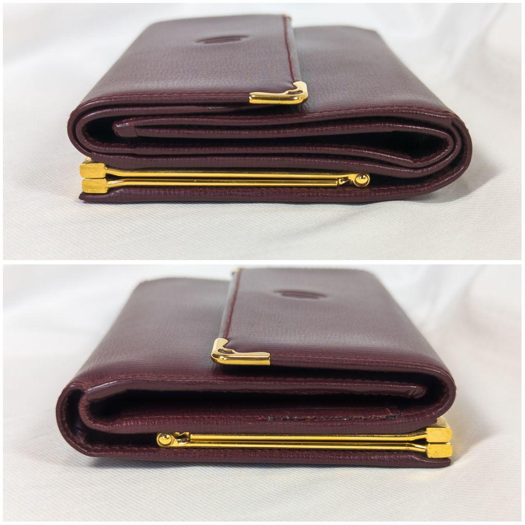 【未使用級】 カルティエ　三つ折り財布 がま口 コンパクトウォレット