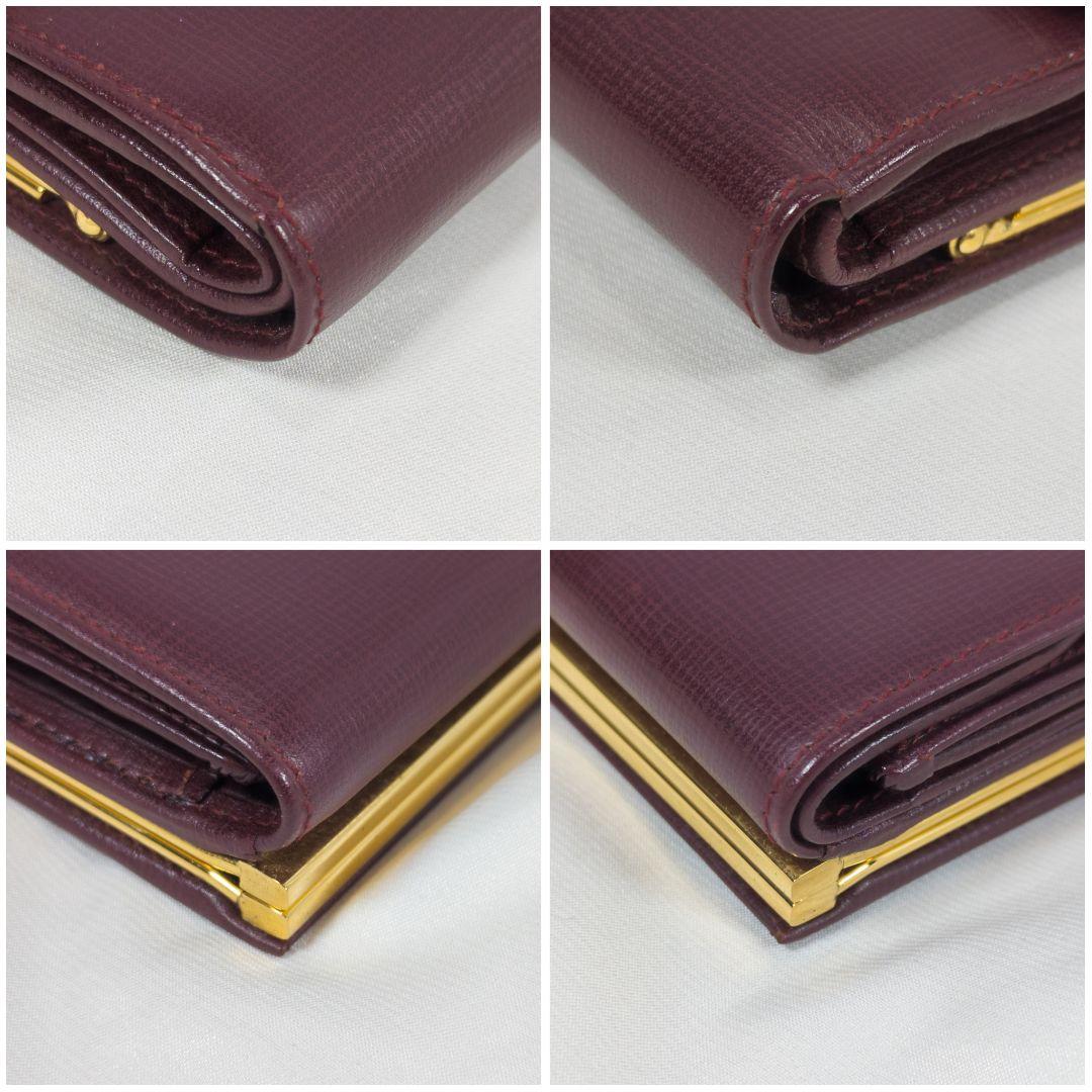 【未使用級】 カルティエ　三つ折り財布 がま口 コンパクトウォレット