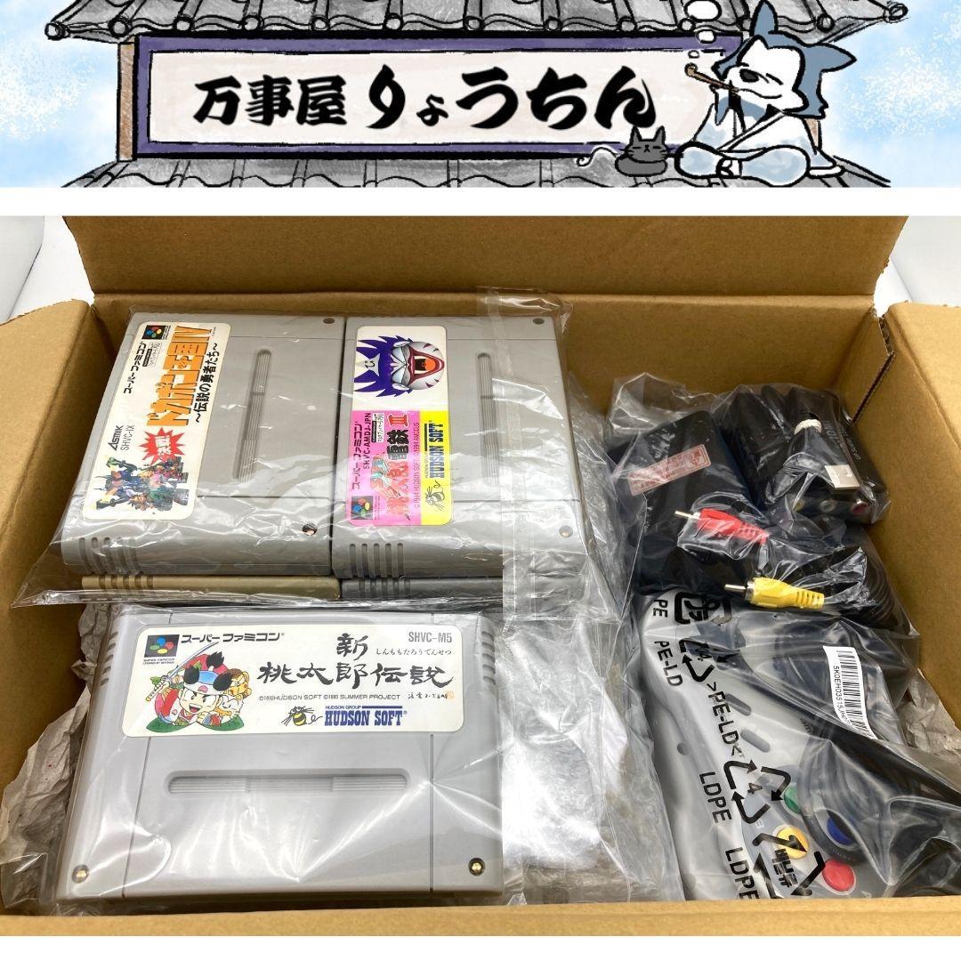 【中古品】スーパーファミコンセット（本体、ソフト５本、変換コンバーター）