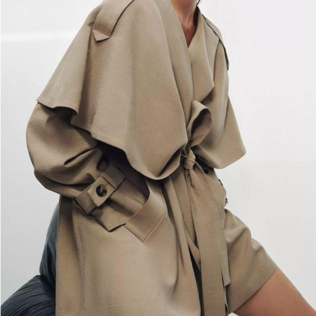 ZARA ZW COLLECTION ショートフルイドトレンチコート