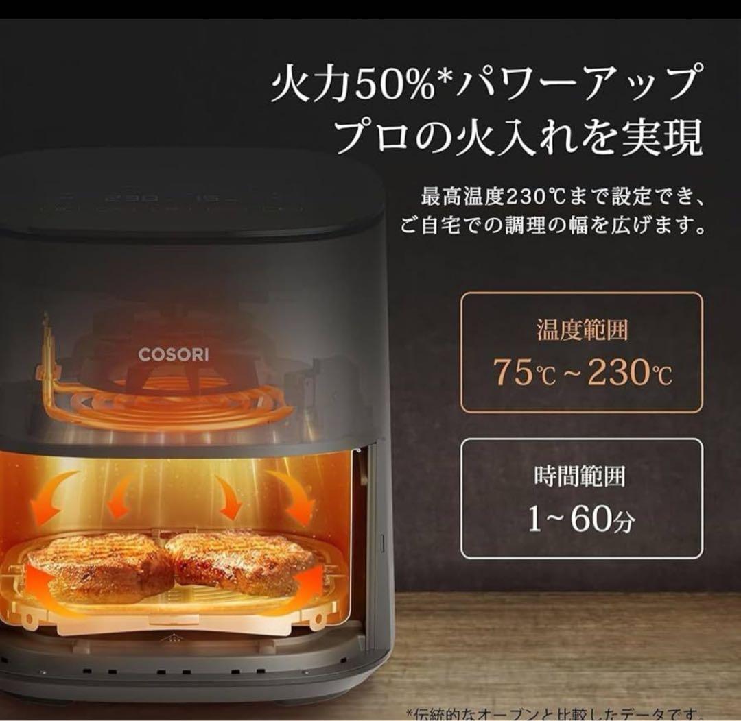COSORI 電気フライヤー ブラック
