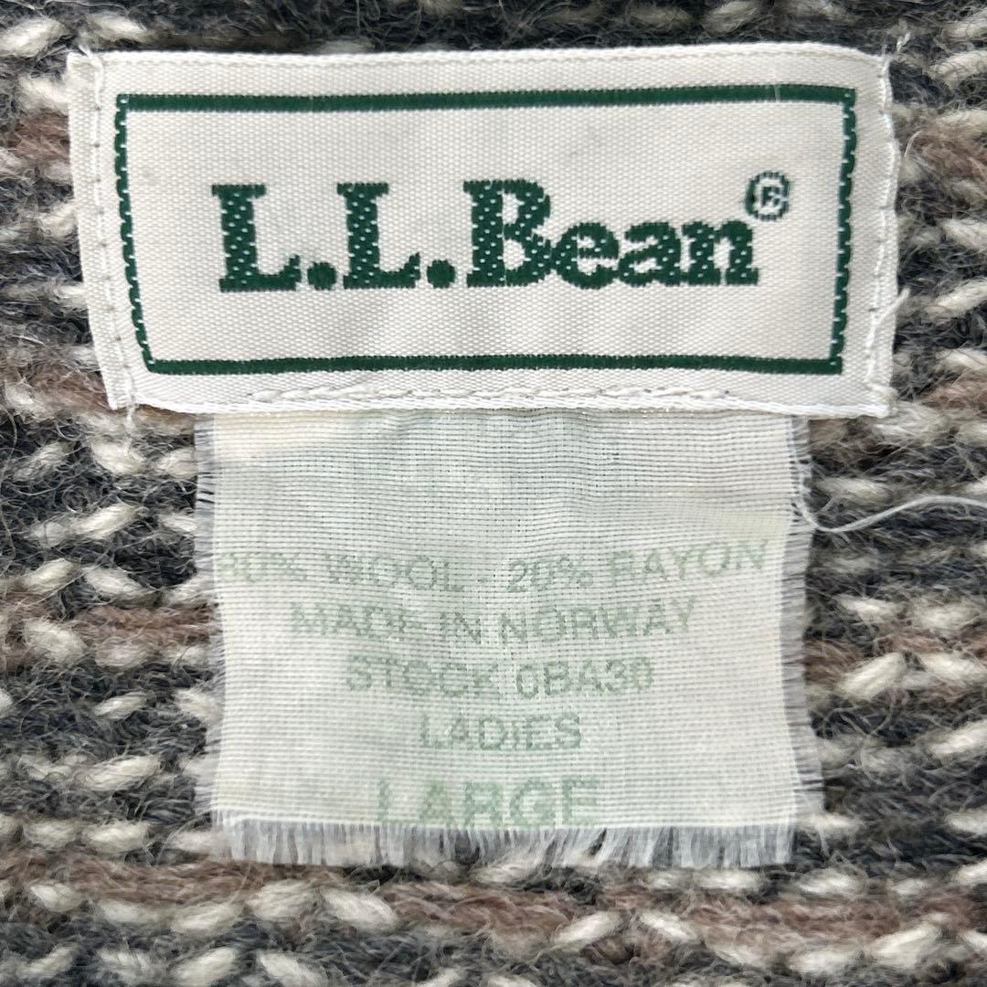 L.L.Bean /エルエルビーン/バーズアイ メタルフック　カーディガン L