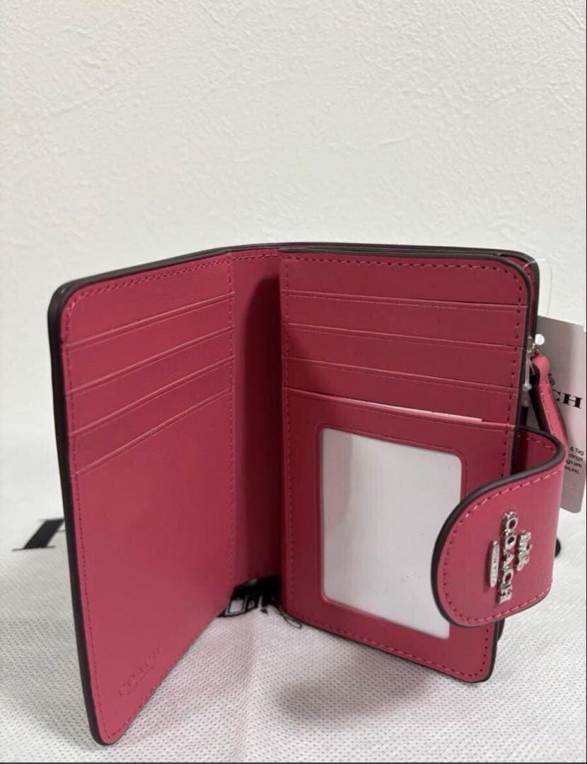 COACH フラワーパターン 二つ折り財布 訳あり