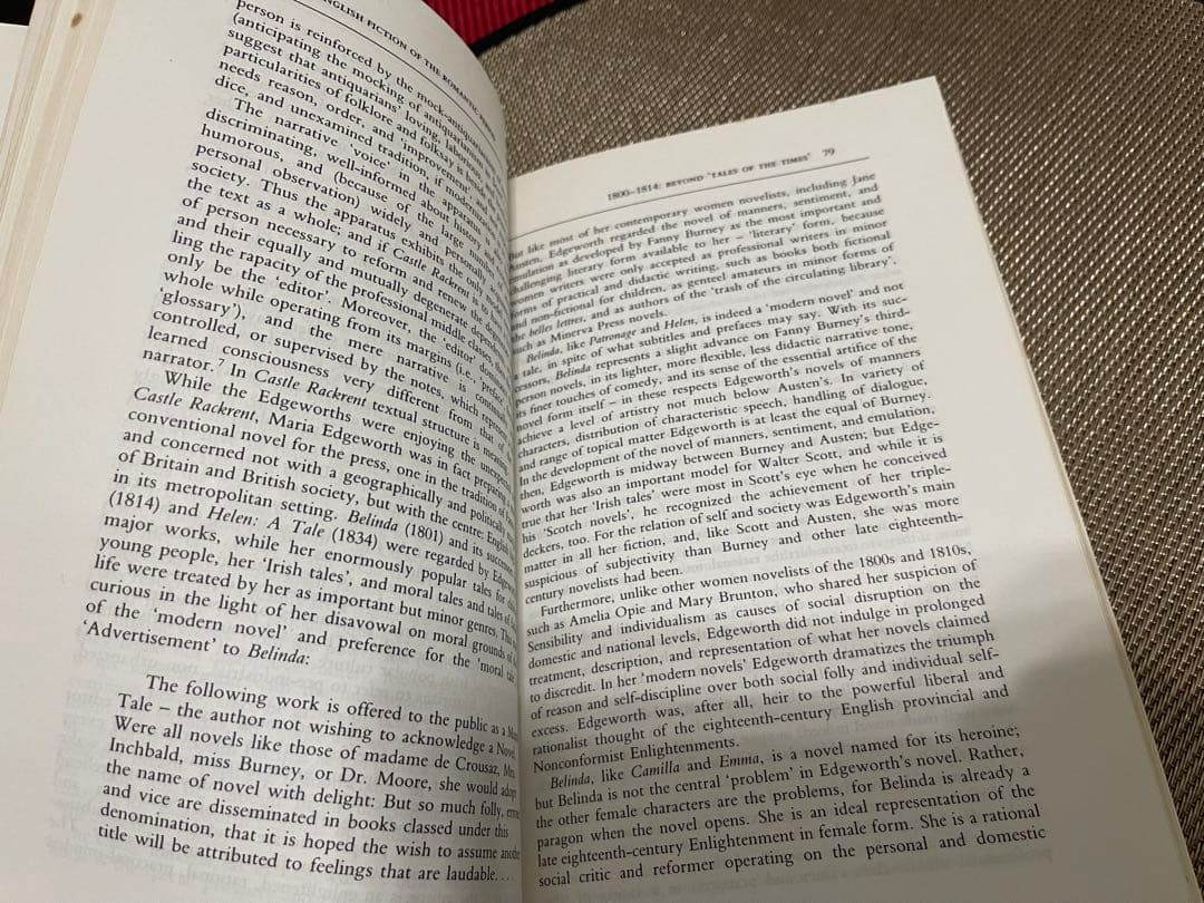 洋書 English Fiction of the Romantic Period