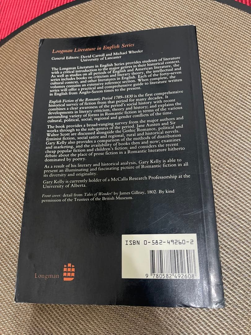 洋書 English Fiction of the Romantic Period