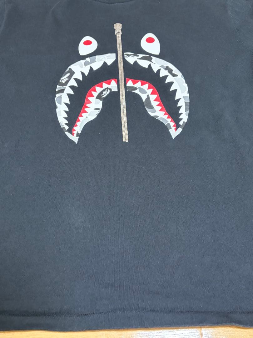 エイプA BATHING APE シャークパーカープリントTシャツ 3XL
