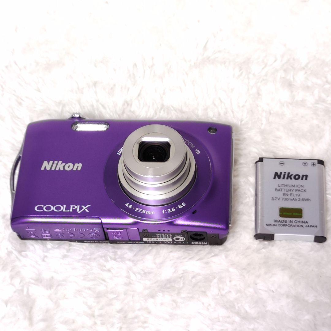 NIKON COOLPIX S3300 パープル コンデジ デジカメ
