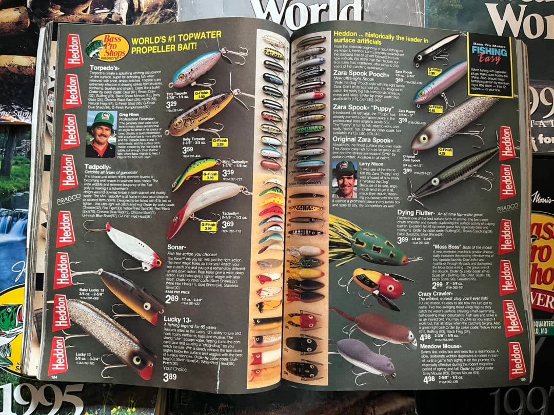バスプロショップカタログ1990年〜 6冊　フィッシング