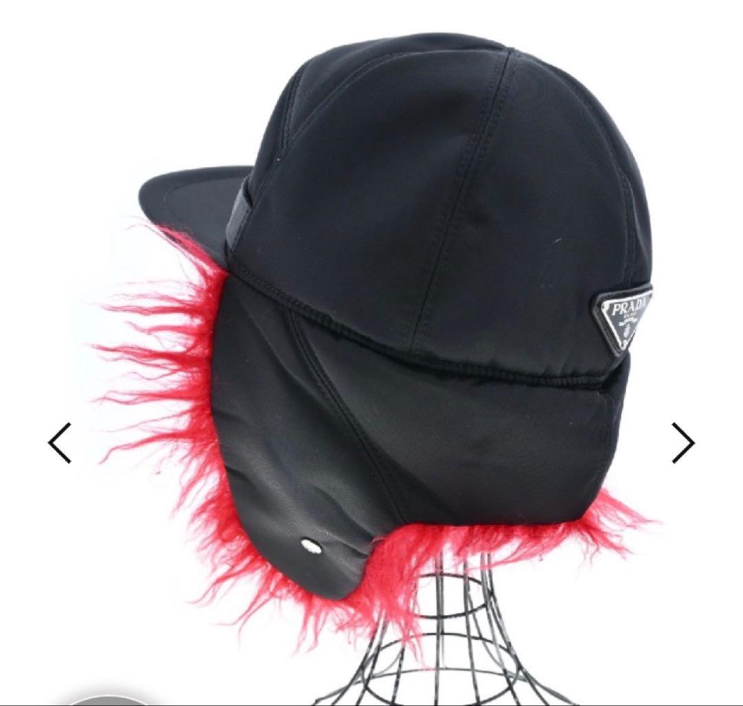 2019AW PRADA フライトキャップ フェイクファー ギャンティー付き