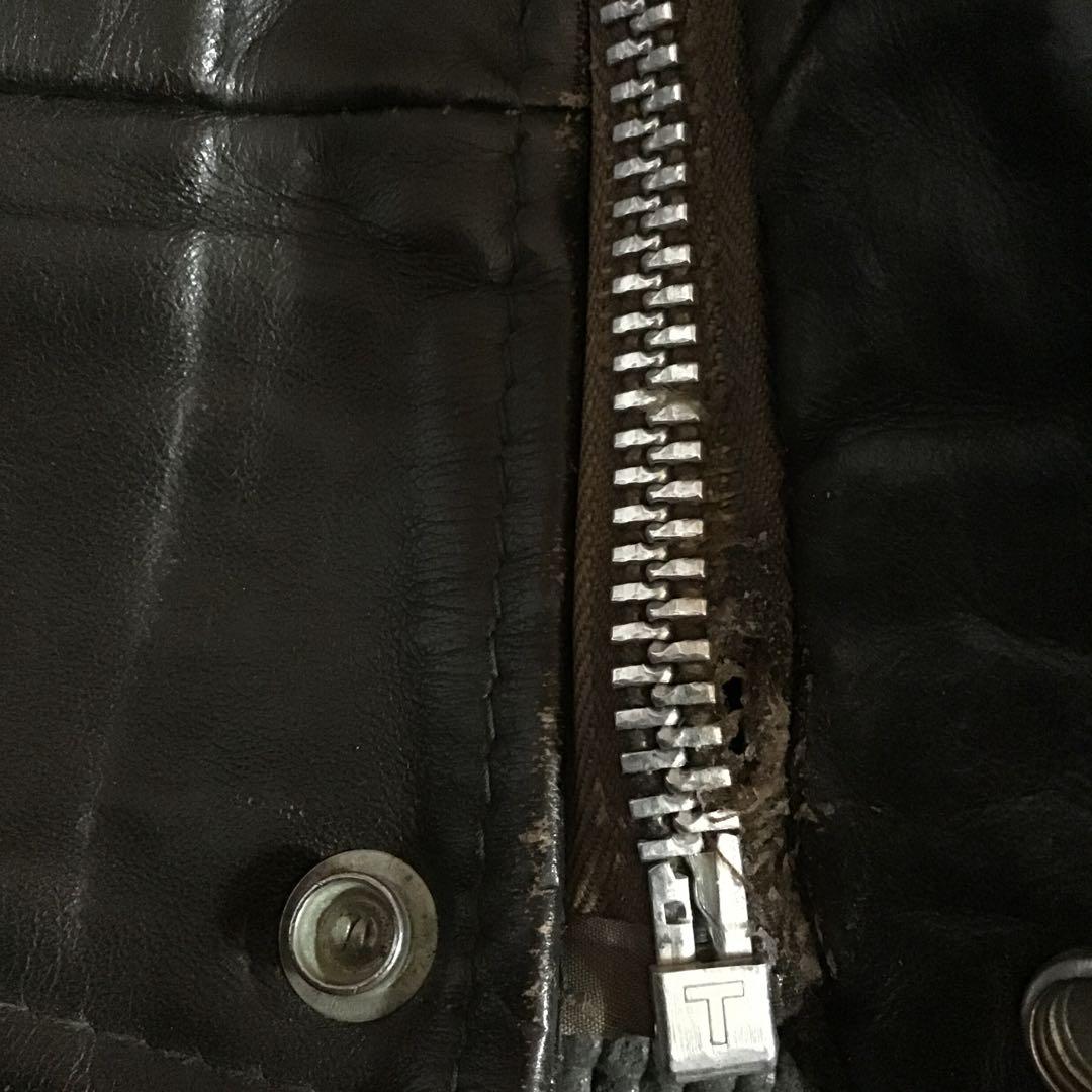 【一点物】70s USA製 ビンテージ G-1 レザー ステンシル TALON