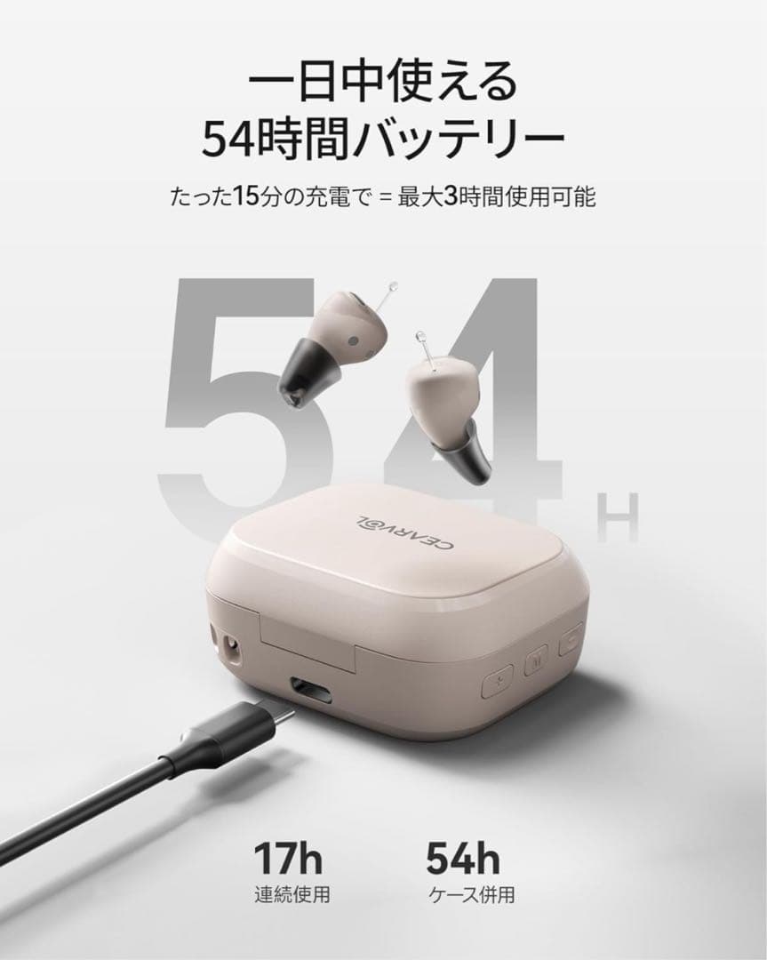 【新品】Cearvol Nano 集音器 高齢者向け ケース操作 30dB増幅