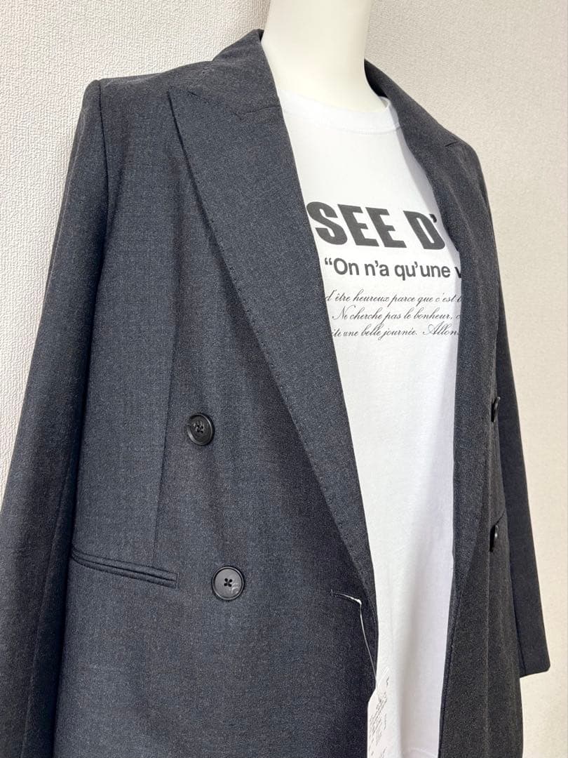 Spick and Span ウールブレンドダブルブレストジャケット 34