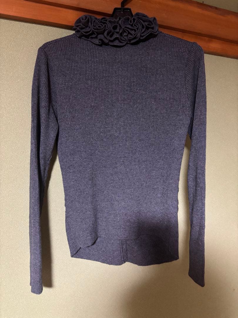 ZARA ウール混フラワーニットカーディガン