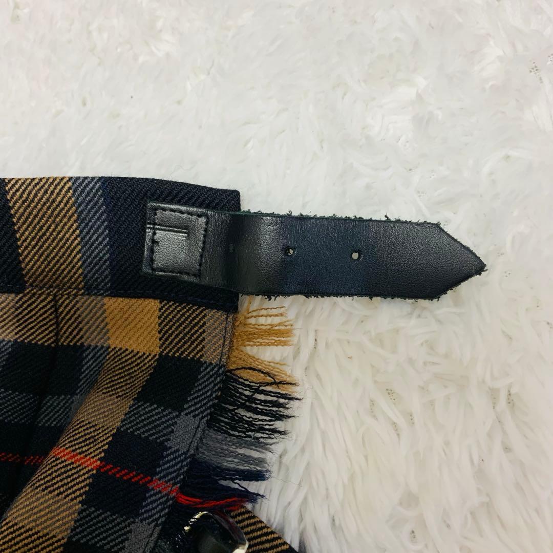 【美品】オニールオブダブリン ロングスカート チェック柄 背面ゴムあり